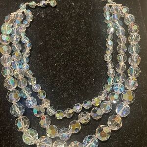 VINTAGE AB Crystal Beaded Necklace